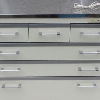 【売約済み】☆発送不可☆山隆家具　ステンレストップ　キッチンカウ...