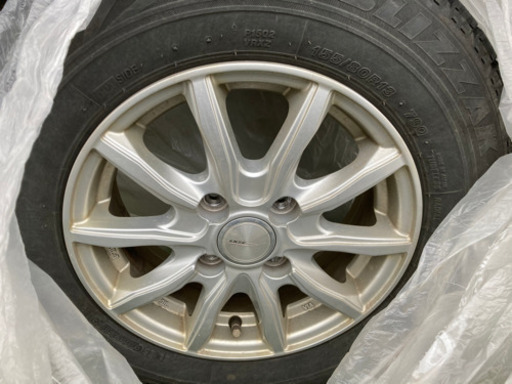 スタッドレスBS VRX 155/80R13アルミホイール付き