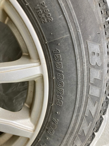スタッドレスBS VRX 155/80R13アルミホイール付き