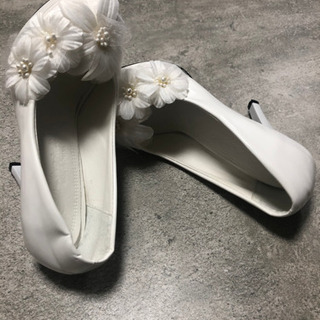 【美品】ウエディングシューズ　ヒールの画像