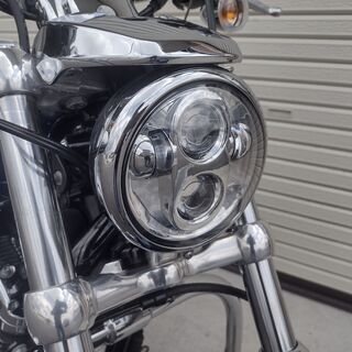 【岡谷より安心の古物商許可済】ハーレーXL１２００C 程度抜群！バッテリー新品　車検R7.9　スワロフスキーロゴアートOP 付の画像