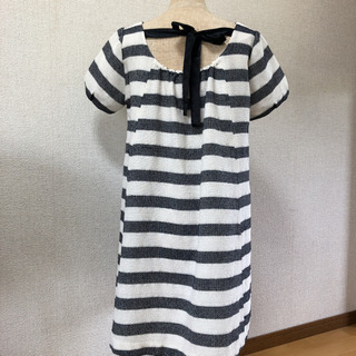 ボーダーワンピースLサイズの画像