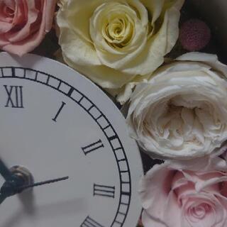 ドライフラワー置時計(定価13,200円)の画像