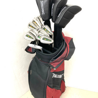 【SOLD OUT！】◆DUNLOP ダンロップ等◆ゴルフクラブ 14本＋美品SPALDING キャディバッグ＋付属品多数付き