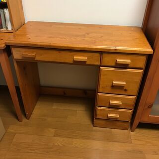 【追記あり】木製（パイン材）デスク