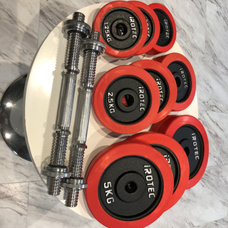 IROTEC ラバー ダンベル 40KGセット（片手20kg×2個）