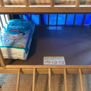 【決まりました】カトージ　ベビーベッド⭐︎オーガニックコットンお布団付き⭐︎の画像