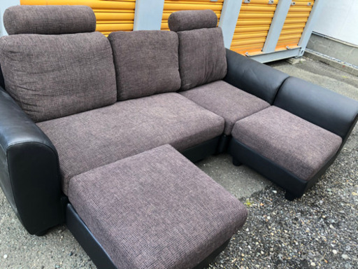 ソファー3人掛け　オットマン付き　お安くどうぞ！