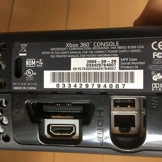 中古　Xbox360　本体セット 　リモコン付きの画像