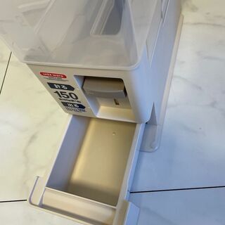 アスベル 計量こめびつ 6kg ホワイト 7504 米びつの画像
