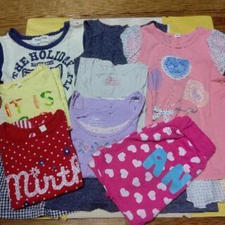 110cm中心女の子服まとめ売り半袖Tシャツタンクトップワンピース