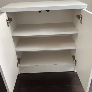 木製収納棚・2つ目（ホワイト）の画像
