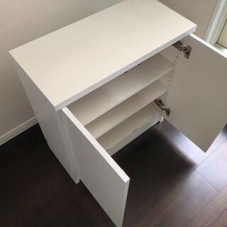 木製収納棚・2つ目（ホワイト）の画像