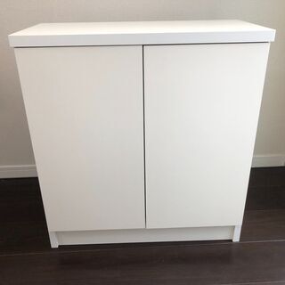 木製収納棚・2つ目（ホワイト）の画像
