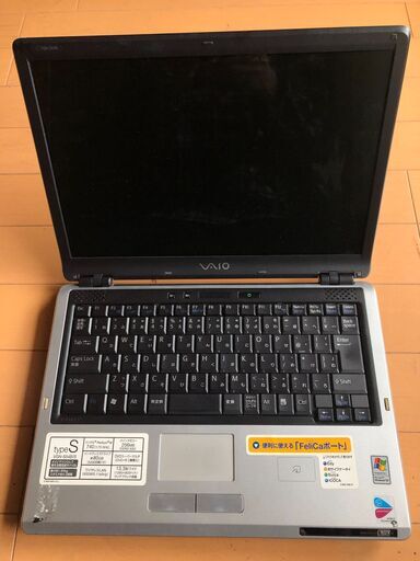 ノートパソコン　VAIO VGN-S54B/S WindowsXP