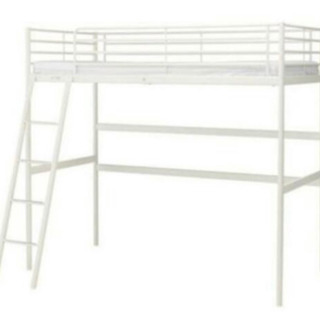 中古 ロフトベッド アルミ 二段ベッド  イケア IKEA ベッド