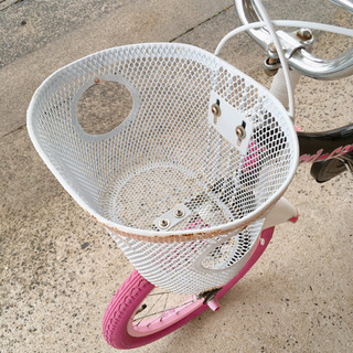 子ども用自転車☆16インチ☆黒×ピンク☆鍵なしタイプ☆中古品の画像