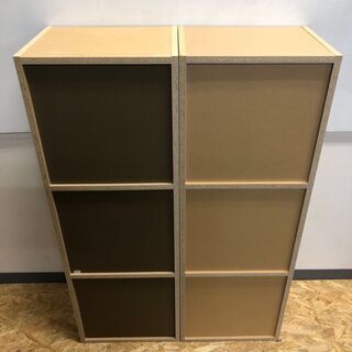 カラーボックス 3段 2個セットの画像