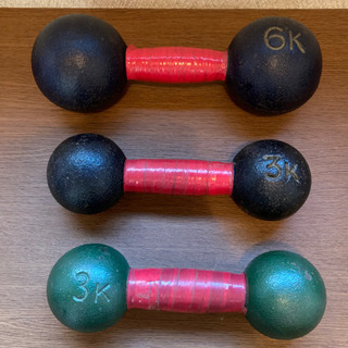 【差し上げます】ダンベル　3kg×2 6kg×1 セット