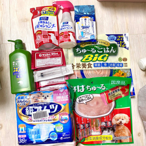 犬用 未開封★ちゅーる ペット用シャンプー 流動食 トイレシーツ シート 紙オムツ 歯磨きシート セット