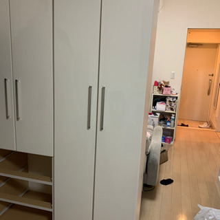 6/13時点取引可能【美品】マルミツ　ワードローブ　ホワイト　高さ190cm×幅58cm×奥行き54cmの画像