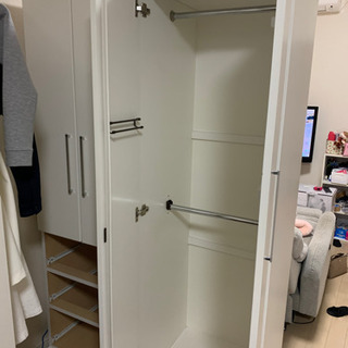 6/13時点取引可能【美品】マルミツ　ワードローブ　ホワイト　高さ190cm×幅58cm×奥行き54cmの画像