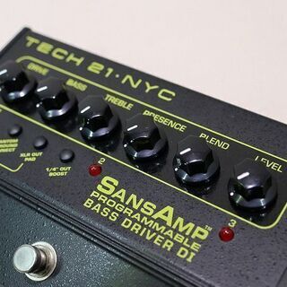 【苫小牧バナナ】動作品 TECH21 SANSAMP PROGRAMMABLE BASS DRIVER DI サンズアンプ ベースドライバー 本体♪の画像