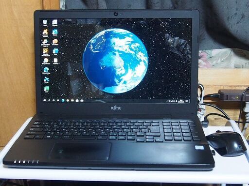 win11/爆速BRACK!!PC!!富士通FMVA45XBG　SSD480/i3/12GB/Blu-ray付/office2019付き!