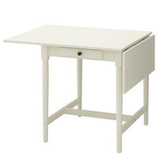 折りたたみテーブル　IKEA　白
