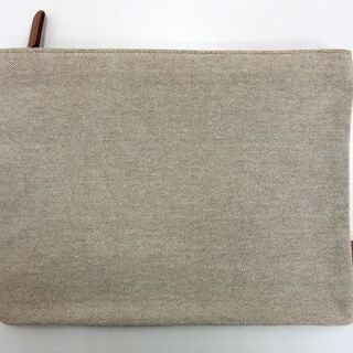 キタムラ キャンバス×レザー トートバッグ クラッチ付き ベージュ×ブラウン A4収納可 Kitamura 札幌 厚別店の画像