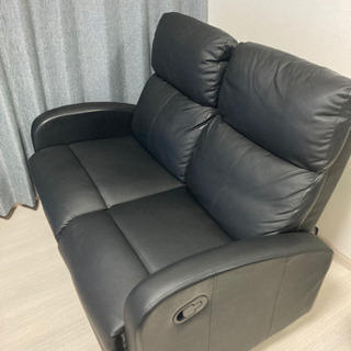 【送料込み】【値下げ】2人掛けロータイプ、リクライニングソファー 背面&肘掛リクライニング 2人掛け ソファ リクライニング ローソファ