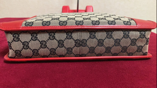 5MKO291  GUCCI ショルダー 赤 オシャレ シンプル トート