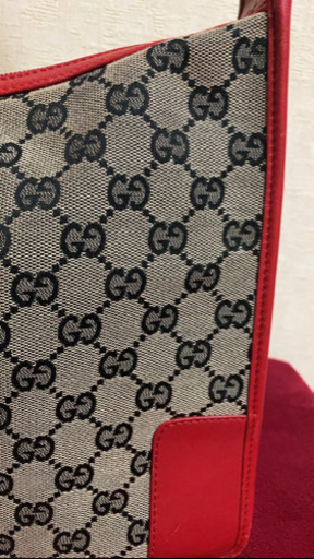 5MKO291  GUCCI ショルダー 赤 オシャレ シンプル トート