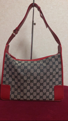 5MKO291  GUCCI ショルダー 赤 オシャレ シンプル トート