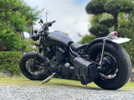 車検満タン2年付き‼️大人気の400ccドラッグスター ‼️ブラックアウト・ニュースクールカスタム‼️ストレッチパーツ‼️映画Hi&Low風‼️メンテナンスフリー空冷＆ドライブシャフト‼️バイク・オートバイ・中型・400cc・アメリカン・アメリカ・中免