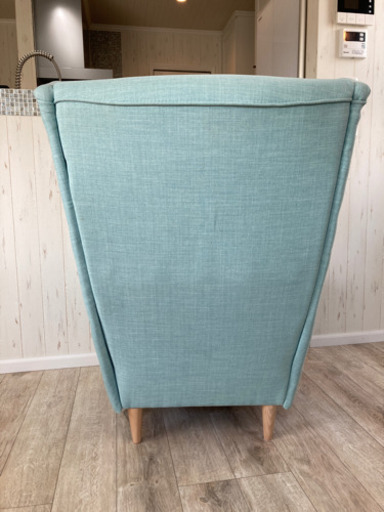 【引取限定】STRANDMON IKEA イケア オットマン付き 一人用 ウィングチェア ソファ