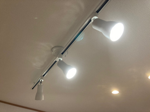 【値下げ】LEDスポットライト電球付３灯　ダクトレール、ライティングレール用