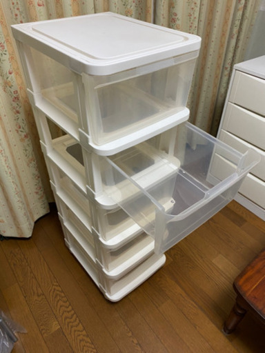 【重宝】キャスター付き5段収納ボックス