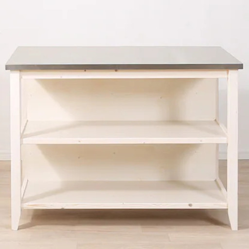 【引っ越し処分】値下できません 美品 ニトリ キッチンワークテーブル(シナモ12078WH ステン) 幅120×奥行78×高さ86cm