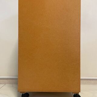 デスクワゴン キャビネット 木製 キャスター付き 幅25cm x 奥行き34cm x 高さ60cmの画像