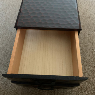 鎌倉彫　竹模様　2段引き出し小物入れの画像