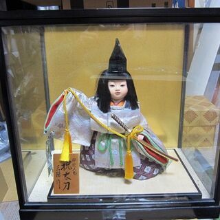 五月人形 平安人形 祝太刀 三陽作 兜付き ケース入り フルセッ...