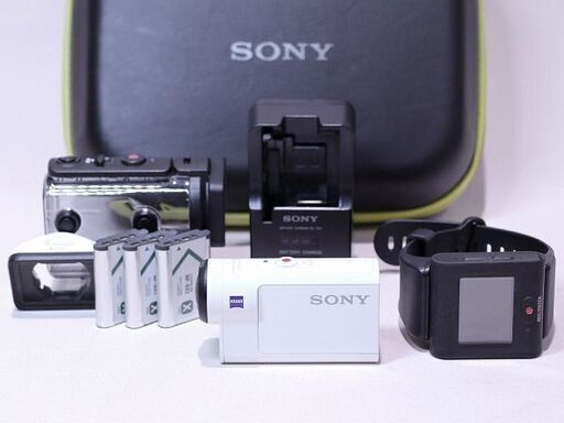 【苫小牧バナナ】SONY HDR-AS300 RM-LVR3 ソニー アクションカム 空間光学ブレ補正搭載モデル ライブビューリモコンキット バッテリー3個♪