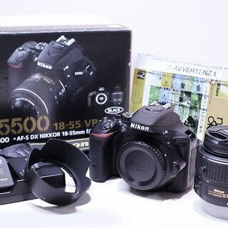 【苫小牧バナナ】美品 Nikon D5500 18-55 VR Ⅱ Kit AF-S DX NIKKOR 18-55mm f/3.5-5.6G 外観綺麗 ニコン デジタル一眼カメラ♪