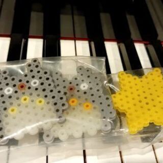 ビーズで作ったマグネット(トトロと星)３