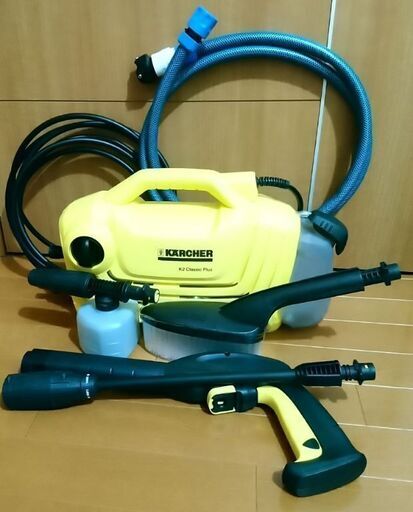 終了　ケルヒャー高圧洗浄機　追加ノズル2種、給水ホース一式つき　ジャンク