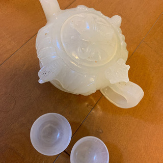 珍品　中国翡翠の茶器セット