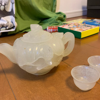 珍品　中国翡翠の茶器セットの画像