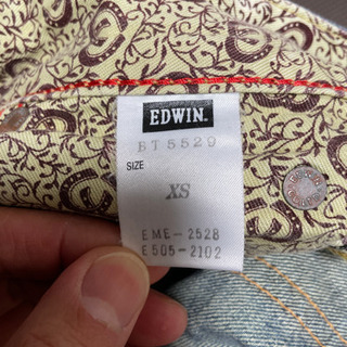 【古着】レディース EDWIN デニムパンツストレート XSサイズの画像