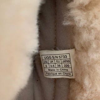 UGG アグ ボア&リブニット ブーツ 22㎝ USA 5の画像